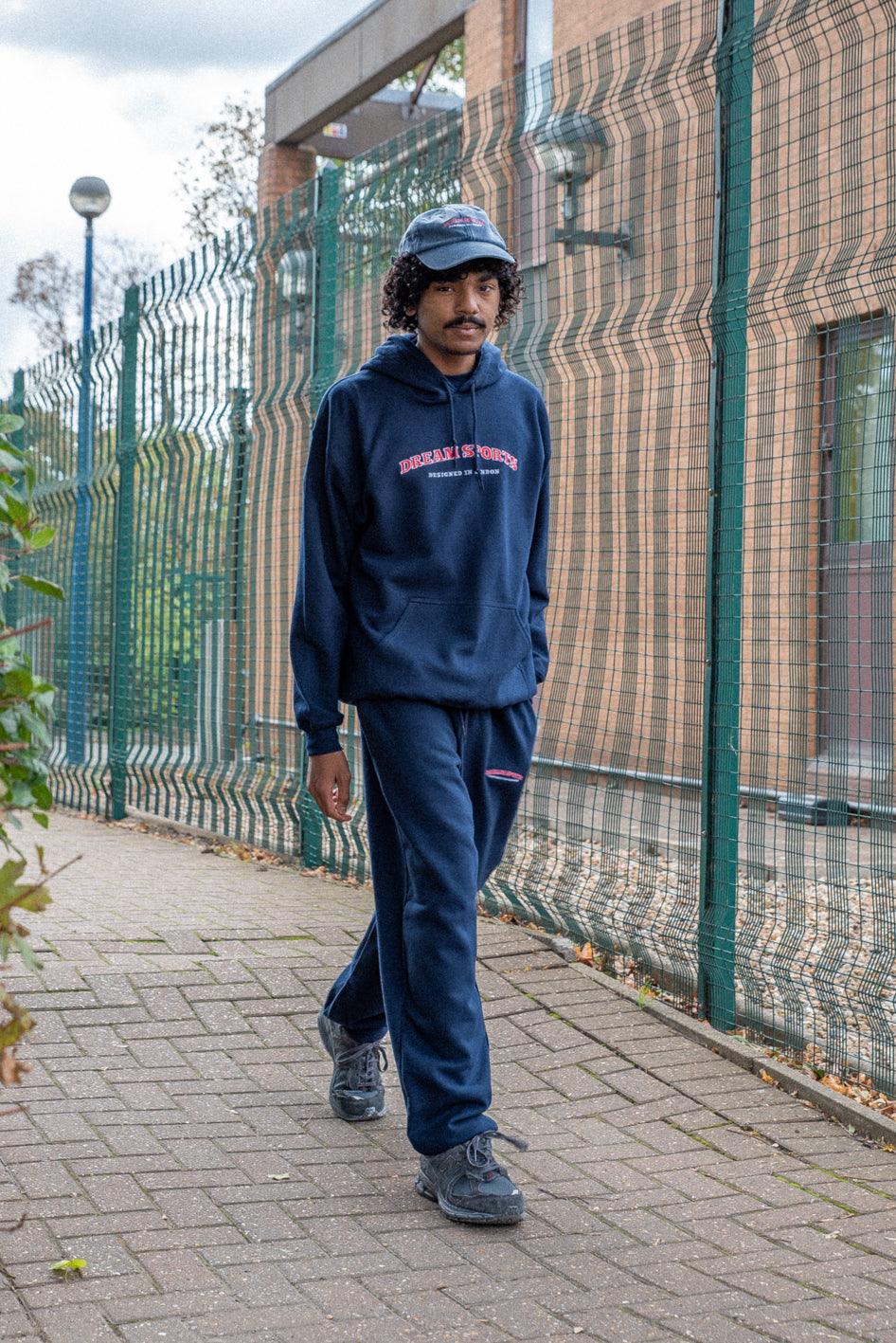 Hoodie in Navy with Dream Sports Embroidery