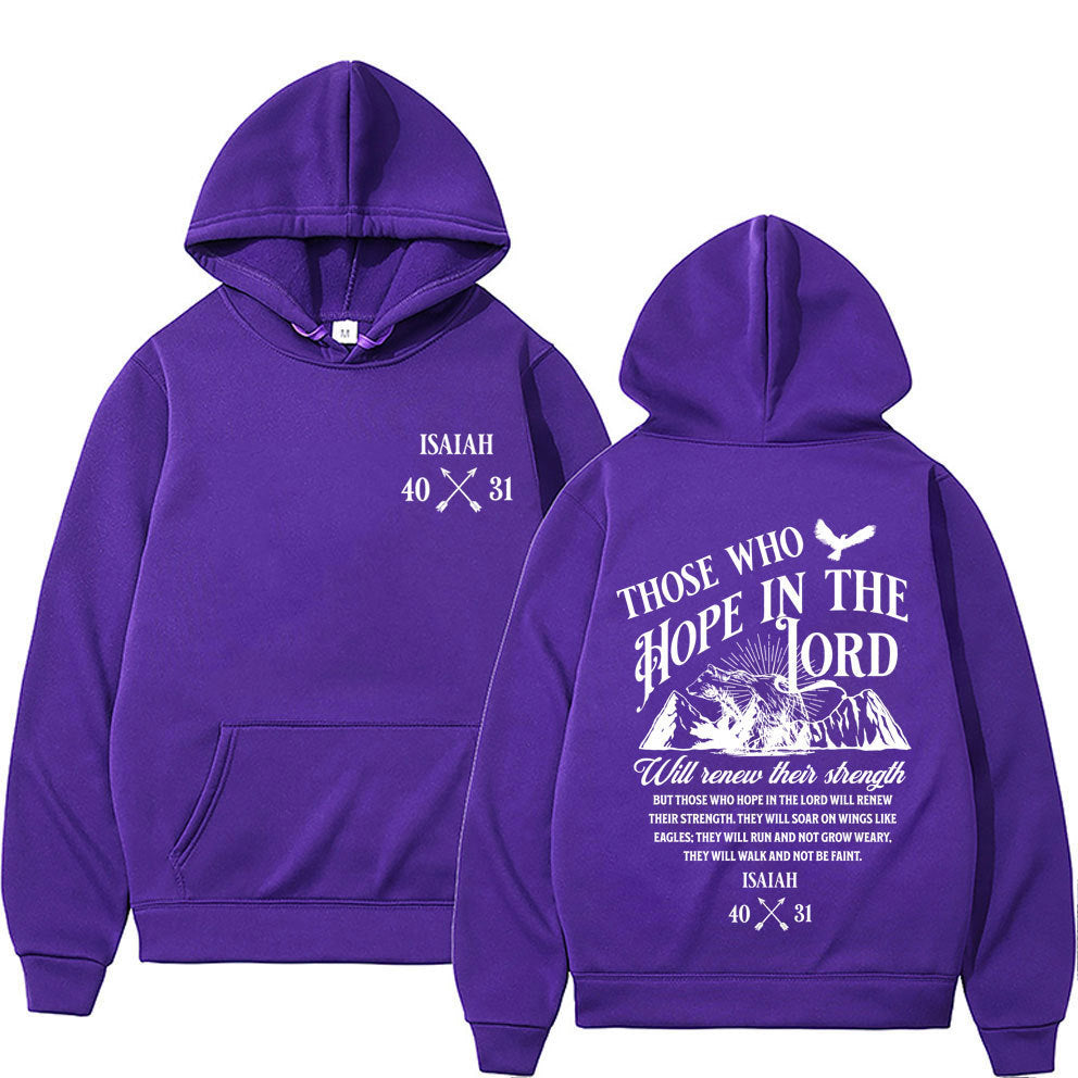 Christian Jesus Letters Print Hoodies Men Clothing