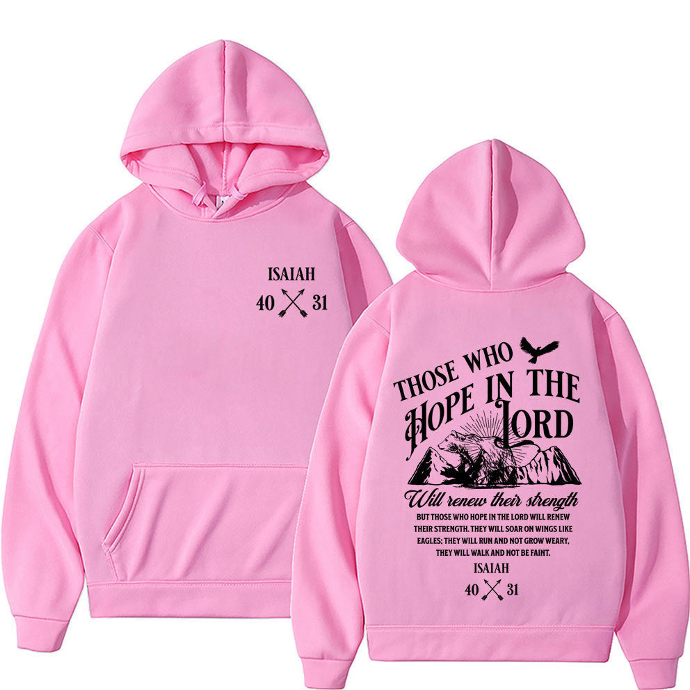 Christian Jesus Letters Print Hoodies Men Clothing