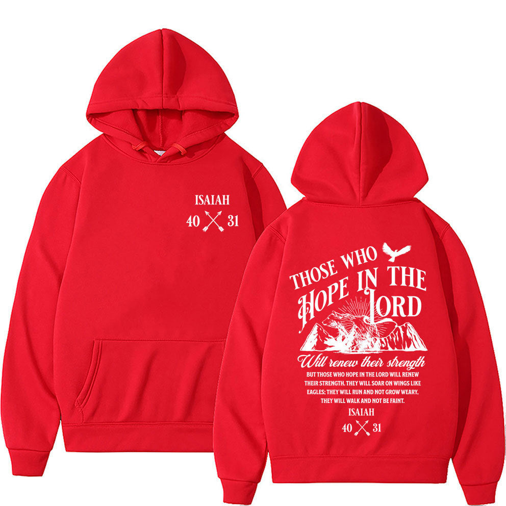 Christian Jesus Letters Print Hoodies Men Clothing
