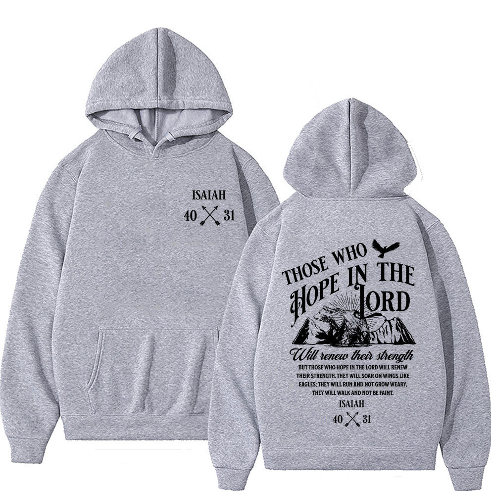 Christian Jesus Letters Print Hoodies Men Clothing