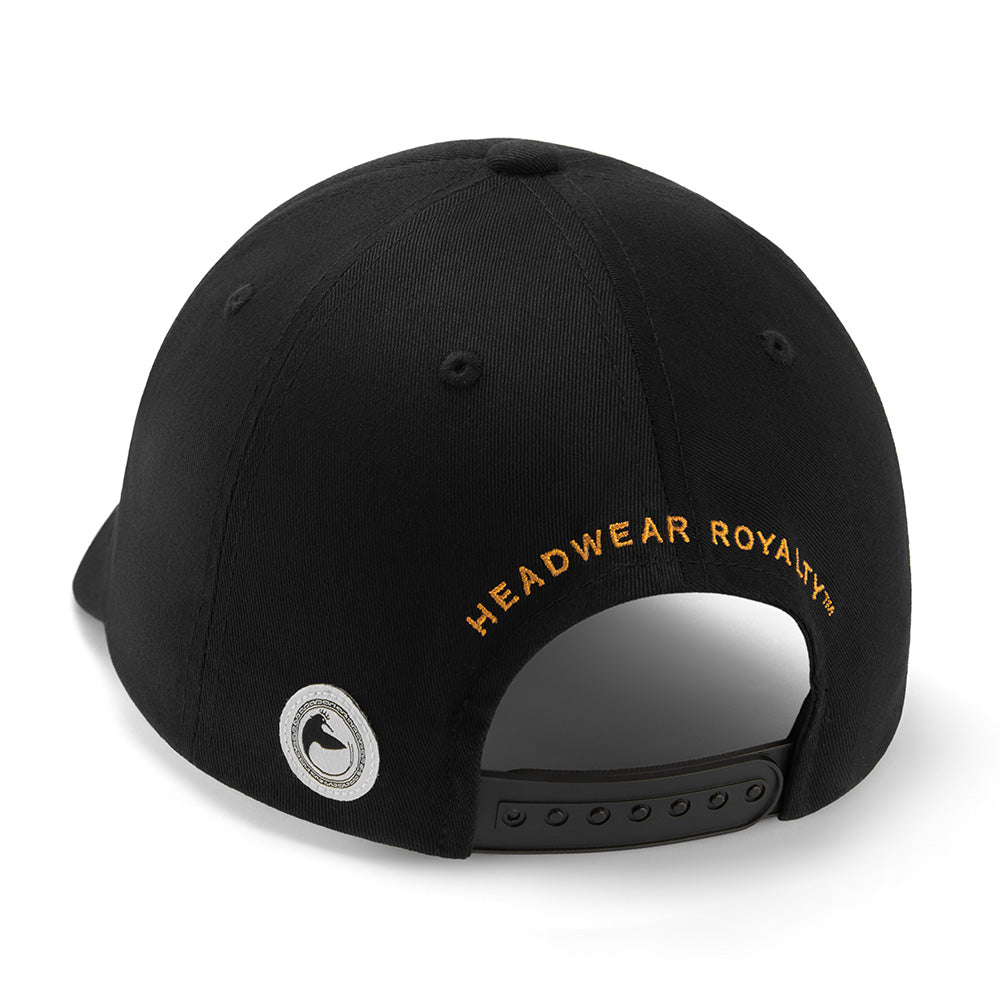 Bellusstate Motif Cotton Twill Snapback Baseball Cap Black