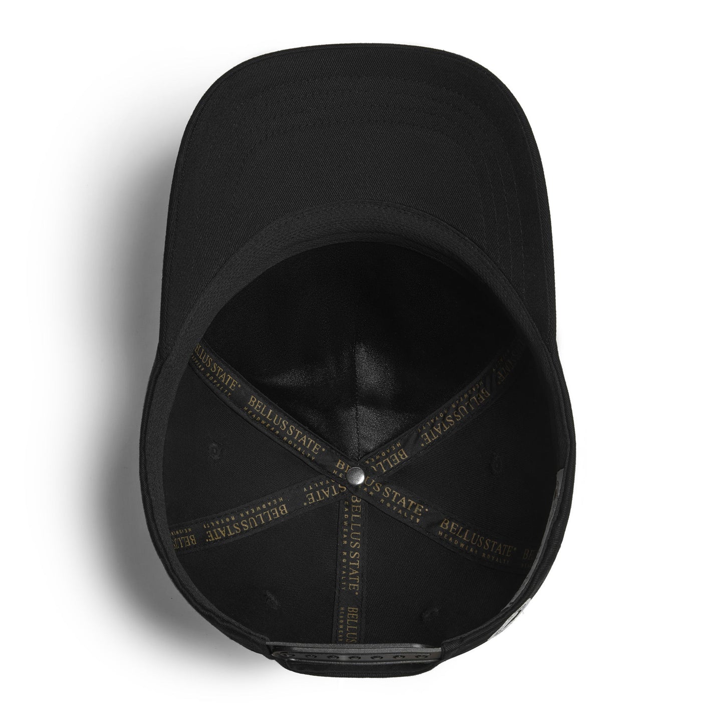 Bellusstate Motif Cotton Twill Snapback Baseball Cap Black