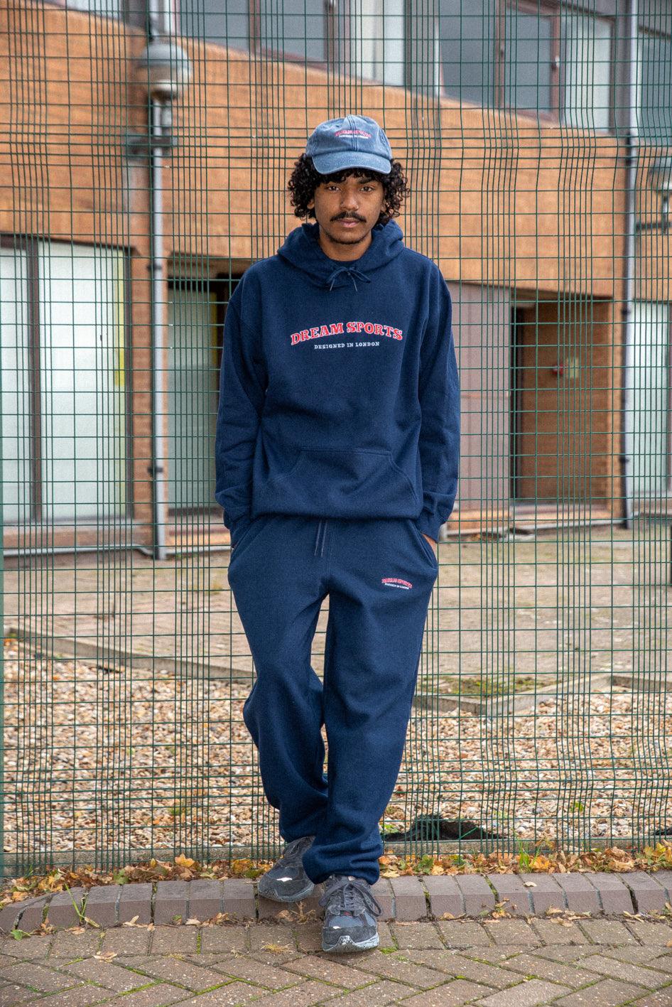 Hoodie in Navy with Dream Sports Embroidery
