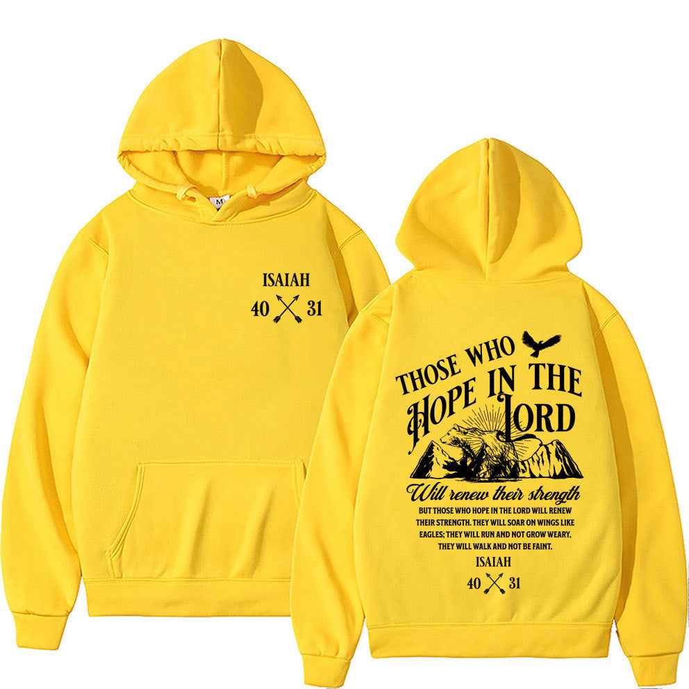 Christian Jesus Letters Print Hoodies Men Clothing