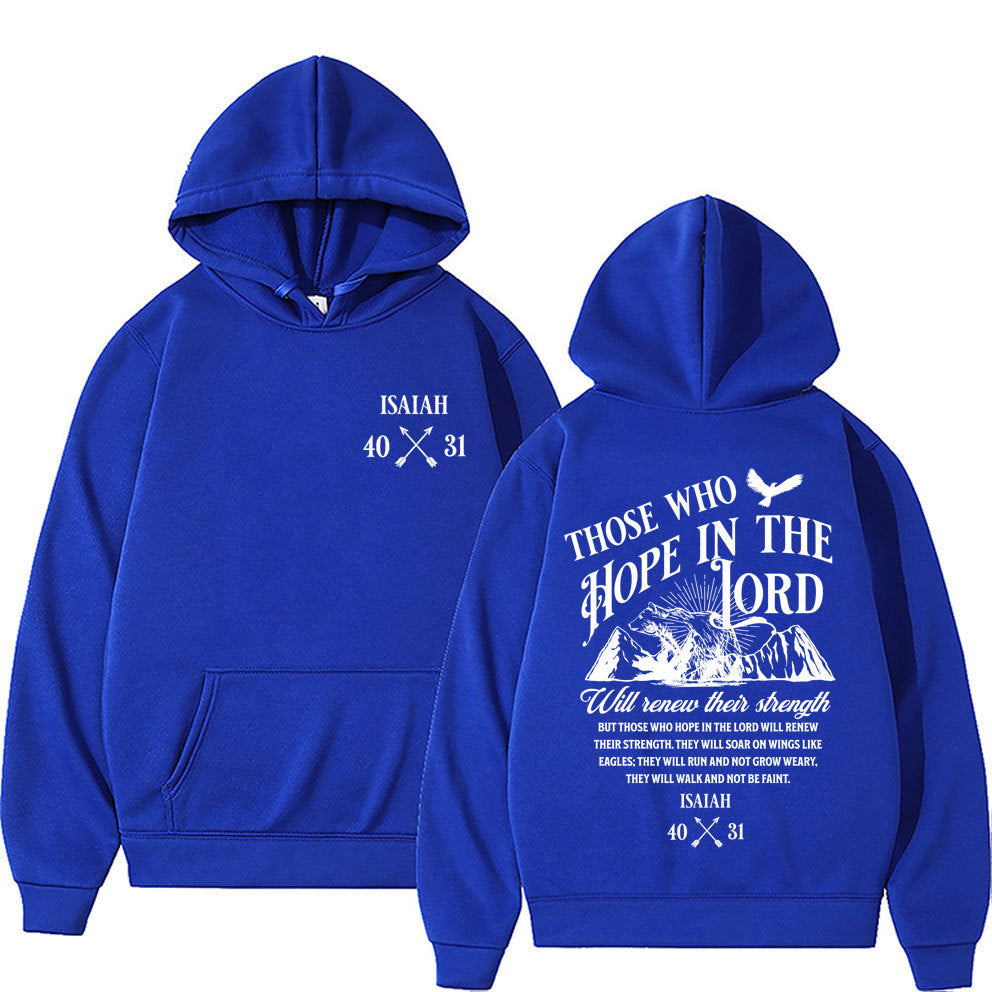 Christian Jesus Letters Print Hoodies Men Clothing